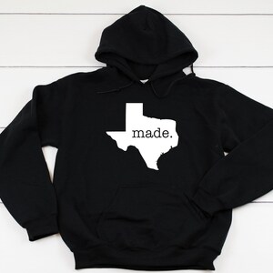 Texas Made Heavy Blend Hooded Sweatshirt Hoodie, Made In Texas Hoodie, Texas Hooded Sweater, Texas State Hoodie, 12 Colors!