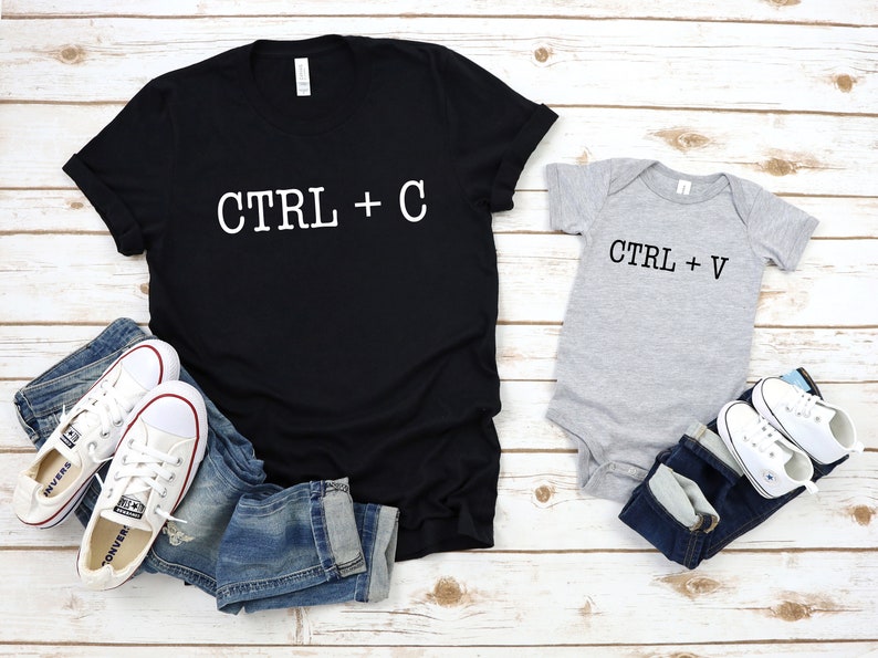 Father's Day Daddy And Me Outfit, Copy and Paste, Ctrl C, Ctrl V Dad & Me Matching Shirts, Dad Gift Father's Day Gift, Daddy And Me, Unisex image 7