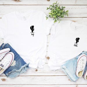 Big Little College Sorority Left Chest shirts, CACTUS sorority reveal shirts, Greek shirt, Little sister, Big Sister, Big Little shirt,