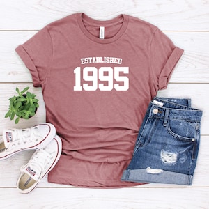 30th Birthday Triblend Shirt, Established 1995, Birthday Shirt, 30th Bday Shirt, Thirty Birthday Shirt, 30th Birthday Shirt, Birthday Shirts