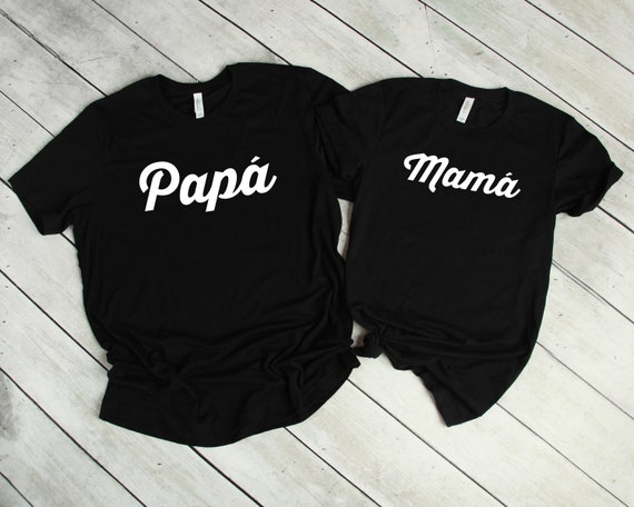 Papá Mamá Remeras Para Futuros Papas Camisas De Pareja Camiseta