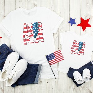 4th Of July, America Lightning Bolt Matching Shirts, USA Shirts, Family Matching Shirts, Group Shirts, 4th of July America Shirt 4th of July