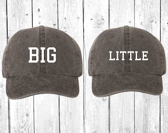 Gorra de sombrero de papá de Big Little Sorority, fuente universitaria, gorras de sombreros de béisbol teñidos de pigmento, sombreros de hermandad, grande, pequeño, G grande, ¡elige el color de tu sombrero!