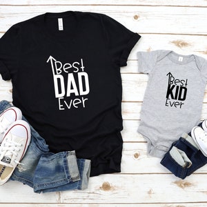 Father&#39;s Day, Daddy And Me Outfit, Best Dad Arrow Best Kid Arrow Matching Shirts, Dad Gift, Father&#39;s Day, Dad & Son, Daddy And Me, Mini me