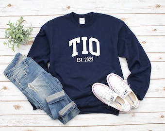 Tio Established (ANNÉE) Heavy Blend Crewneck Sweatshirt, Tio Sweater, Uncle Gift, Tio to Be, Tio To Be Announcement, Tio Sweater, Oncle