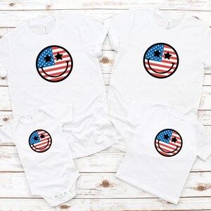 4th Of July, America Smile Unisex Matching Shirts, USA Shirts, Family Matching Shirts, Group Shirts, 4th of July, USA Shirts 4th of July