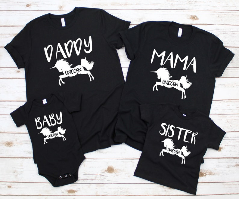mom and dad unicorn shirts