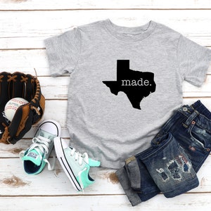 Texas Made BabyToddler & Youth Shirt, Made In Texas Youth, Texas Made Toddler, Texas Shirt, Made in Texas, Born In Texas, Texas Pride