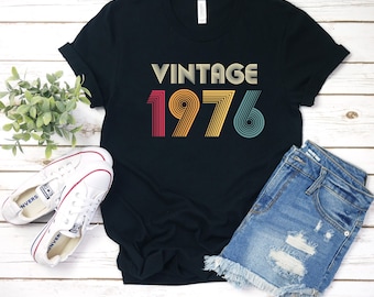 50th Birthday Gift Vintage 1976 Retro Colors Shirt, 50th B-Day Tee, Funny 50th Birthday, Funny 50th Birthday Shirt, Gift For 50th, 50th bday