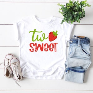 2nd Birthday, Strawberry Birthday T-Shirt, Birthday Shirt, Turning Two, Toddler Shirt, Birthday Shirt For Toddler, 2nd Birthday Two Year Old