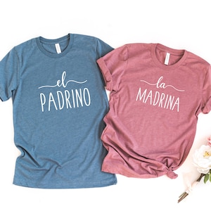 Pregnancy Announcement Padrino & Madrina, Announcement Shirts, baby announcement shirts, Madrina, Godmother, Padrino, Godfather, Nino, Nina