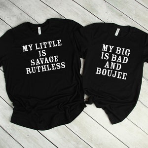 Big Little College Sorority shirts, My Big Bad My Little Savage sorority reveal shirts, Greek shirt, Little sister, Big Sister, Big Little