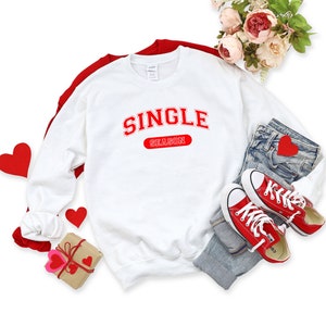 Single SEASON Varsity Valentine&#39;s Heavy Blend Crewneck Sweatshirt, Valentines Day Sweater, V Day Sweatshirt, Valentines Day Sweater, V-Day