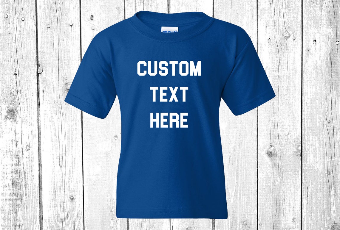 Your Custom Text Here Youth T-shirt Tee Custom Youth Shirts | Etsy