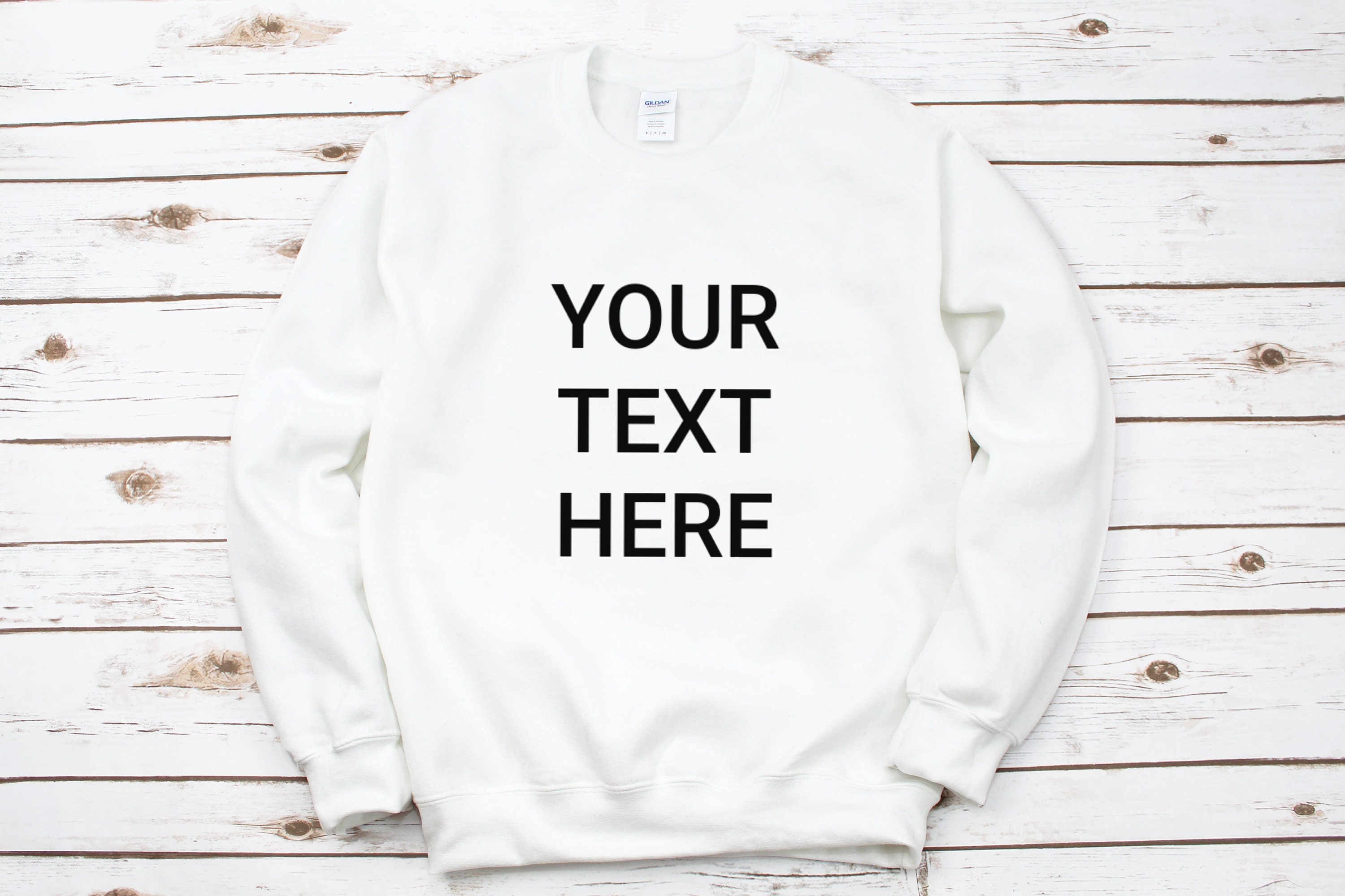 Custom Crewneck Sweatshirt Frontback Your Text Here Front | Etsy