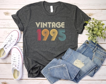 30th Birthday, Vintage 1995 Retro Colors Unisex Shirt, 30th B-Day Tee, Funny 30th Birthday, Funny 30th Birthday Shirt, Gift For 30th, 1995