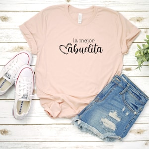 La Mejor Abuelita Heart Shirt, Grandma Shirt, Abuela Shirt, Gift For Grandma, Grandma To Be Shirt, Gift For Grandma, Gift For Abuela, Abuela