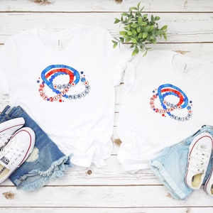 4th Of July, America Bracelet Unisex Matching Shirts, USA Shirts, Family Matching Shirts, Group Shirts 4th of July USA Shirt 4th of July