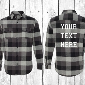 Custom Men&#39;s Flannel Shirt, Customized Flannel Shirt,  Flannel Shirt, Groom Shirt, Bachelor Flannel Shirt