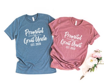 Pregnancy Announcement Great Uncle & Great Aunt  Shirt, Pregnancy Announcement Shirts, baby announcement, Great Aunt Great Uncle, Unisex