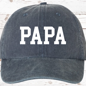 PAPA Embroidered Dad Hat, Pigment Dyed Unstructured  Hat, Baby Announcement, PAPA To Be, Choose Your Hat Color! Choose Any Color Thread!