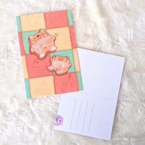 Carte postale amis mignons de biscuit