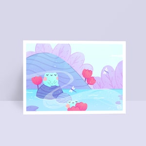 Frog Song - Peaceful River 6x8 Art Print