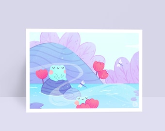 Frog Song - Peaceful River Art Print