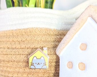 Fur-ever Home - Cute Adopted Cat in a Home - Charity Enamel Pin