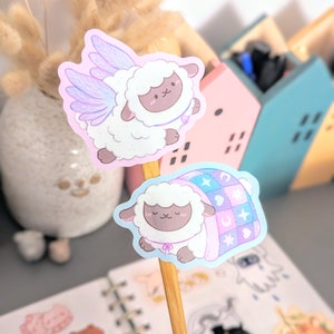 Dream Sheep - Adorable mouton épais rêveur et magique - Stickers vinyles imperméables