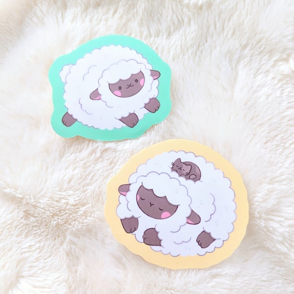 Sweet Sheep - Adorable Chonky Sheep - Waterproof Vinyl Stickers