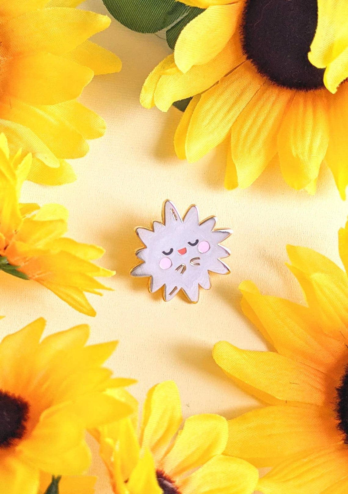 Singing Sun Happy Morning Enamel Pin Etsy