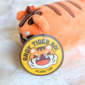 Tora the Angy Tiger Boi Keychain Plush Cute Year of the Tiger Plushie Kawaii Gift image 7