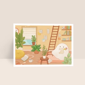 Ghost Writer - Ghost Writing Notes 6x8 Art Print