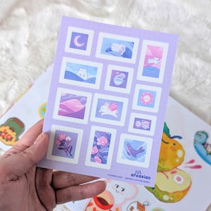 Znaczki Dream Destination - Kawaii i marzycielskie naklejki pastelowe - wodoodporny arkusz naklejek