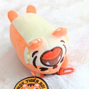 Tora the Angy Tiger Boi Keychain Plush Cute Year of the Tiger Plushie Kawaii Gift image 2