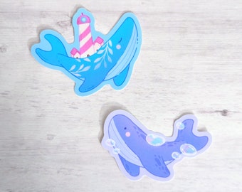 Dream Guide - Cute Whales - Waterproof Vinyl Stickers