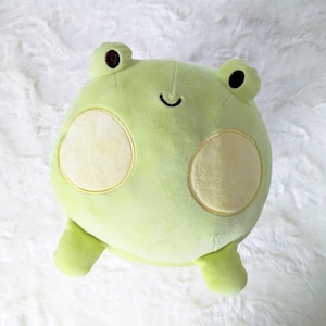 Henry the Sweet Frog - Large Mochi Plush - Cute and Squishy Green Frog Plushie - Kawaii Gift