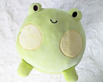 Henry the Sweet Frog - Large Mochi Plush - Cute and Squishy Green Frog Plushie - Kawaii Gift