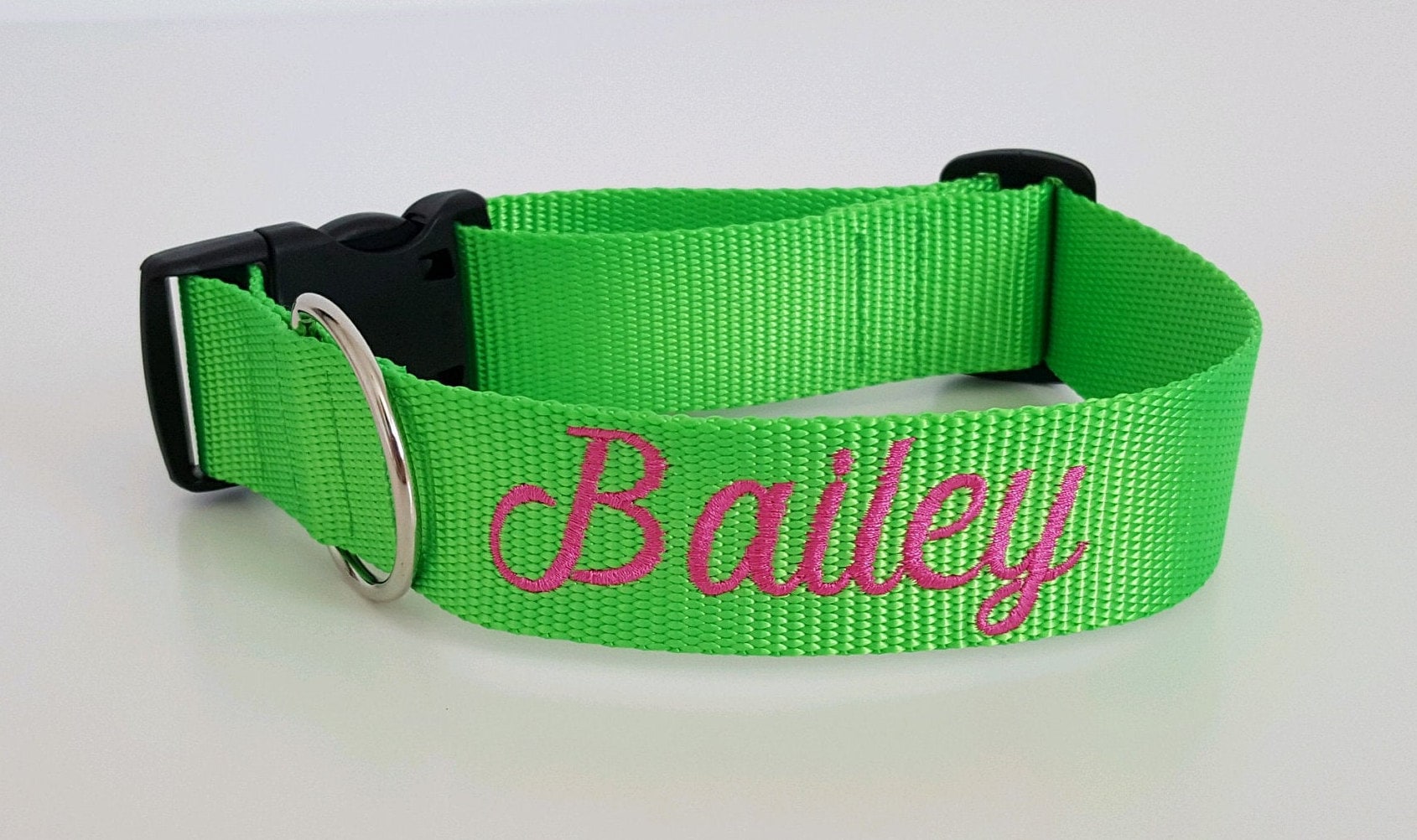1.5 Embroidered Dog Collar Personalized Custom Name & Etsy