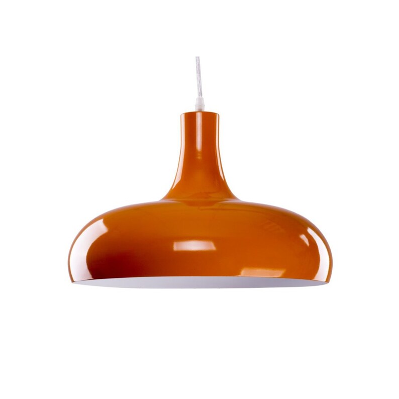 Pendant Light Ceiling Light Orange Lampshade Retro Etsy