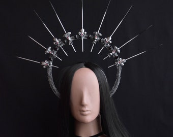 Halo Crown "Allure of the Night" Vampire Queen, Fairy Witch Cosplay Headpiece