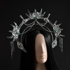 Wings Crown, Vampire Crown, Witch Pagan Headpiece