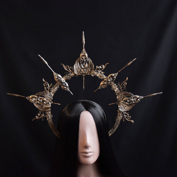 Engel Halo Krone, Gothic Headpiece, Goth Crown Cosplay