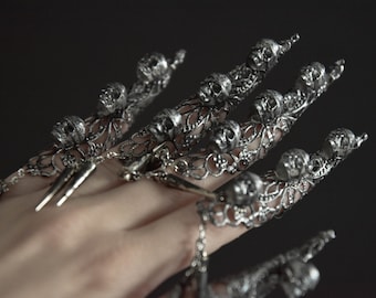 One Eye Scull Claw Rings, Witch Finger Claws, Spike Claw Rings