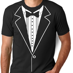 Tuxedo T-Shirt Skull Halloween Prom Bowtie Vintage' Men's Premium