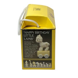 Precious Moments Birthday Train Series - Lamb 1 Year 3&quot; x 2&quot; Original Box 1985