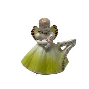 Josef Originals Alter 7 Geburtstagskind Engel Figur mit Baby Puppe Ohne Etikett oder Box