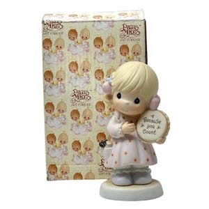 Precious Moments &quot;You Count&quot; Figurine #488372 With Original Box Enesco 1998