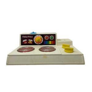 Fisher Price, vintage 1978, table de cuisson, cuisinière jouet, brûleurs de table, ensemble de cuisine 919